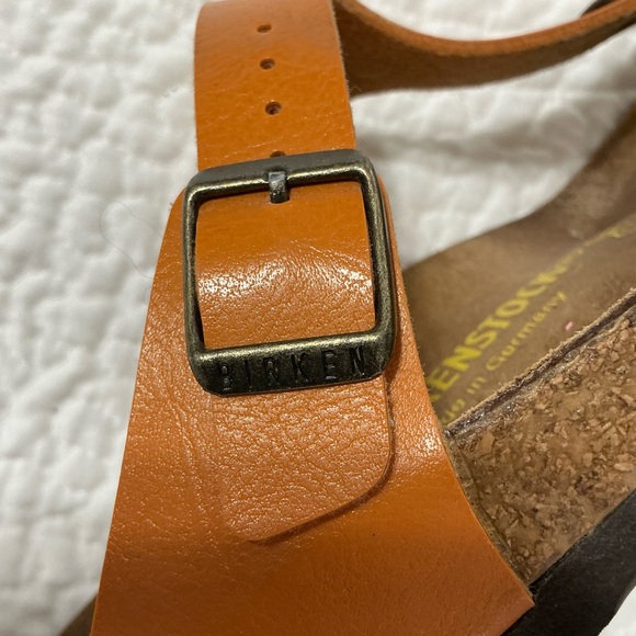 Birkenstock Gizeh sandal in burnt orange nubuck leather Size 40 US 9 - Picture 6 of 13